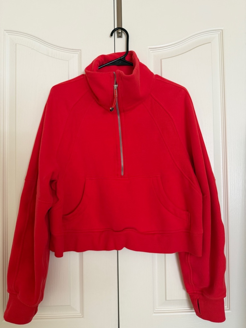 Lululemon Scuba Oversized Funnel Neck Half Zip True Red M/L Pullover